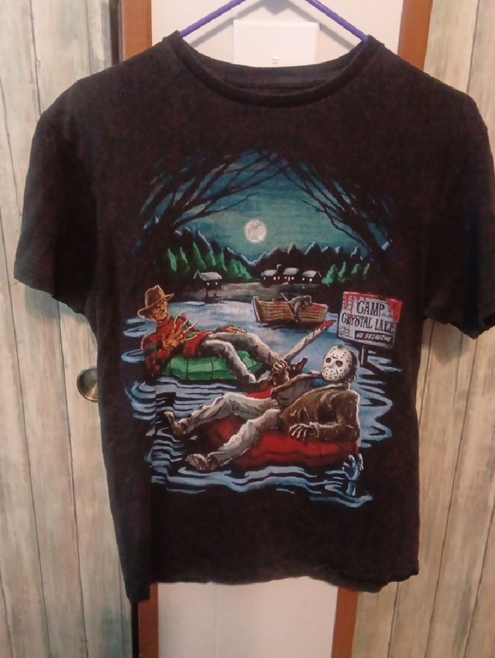 Camp Crystal Lake Horror Graphic Tee - Black Medium